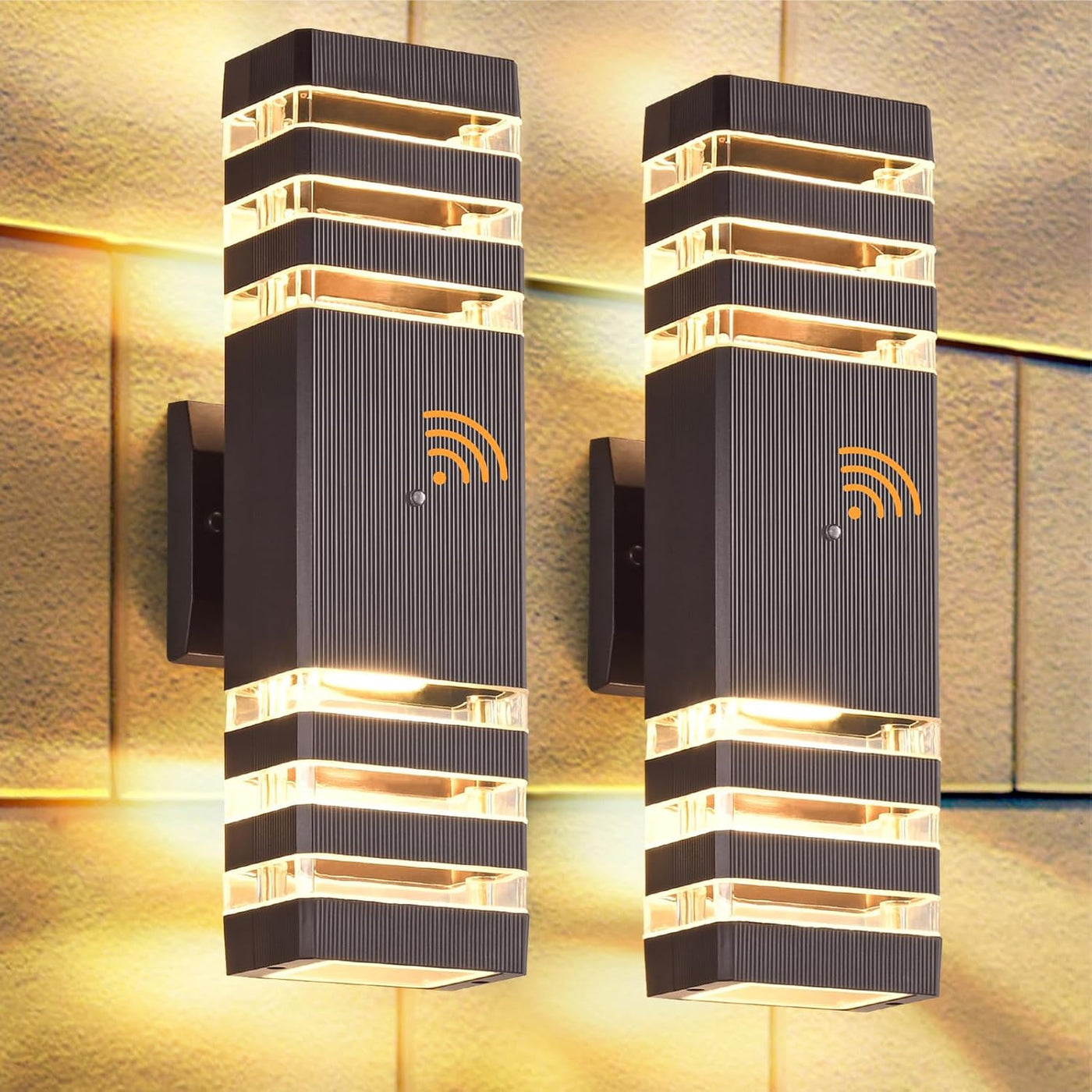 4 Pack Dusk to Dawn Outdoor Wall Lights, 3000K Warm White Exterior Lighting Fixtures, up and down Porch Lights Outdoor, Waterproof outside Lights for House Porch Garage