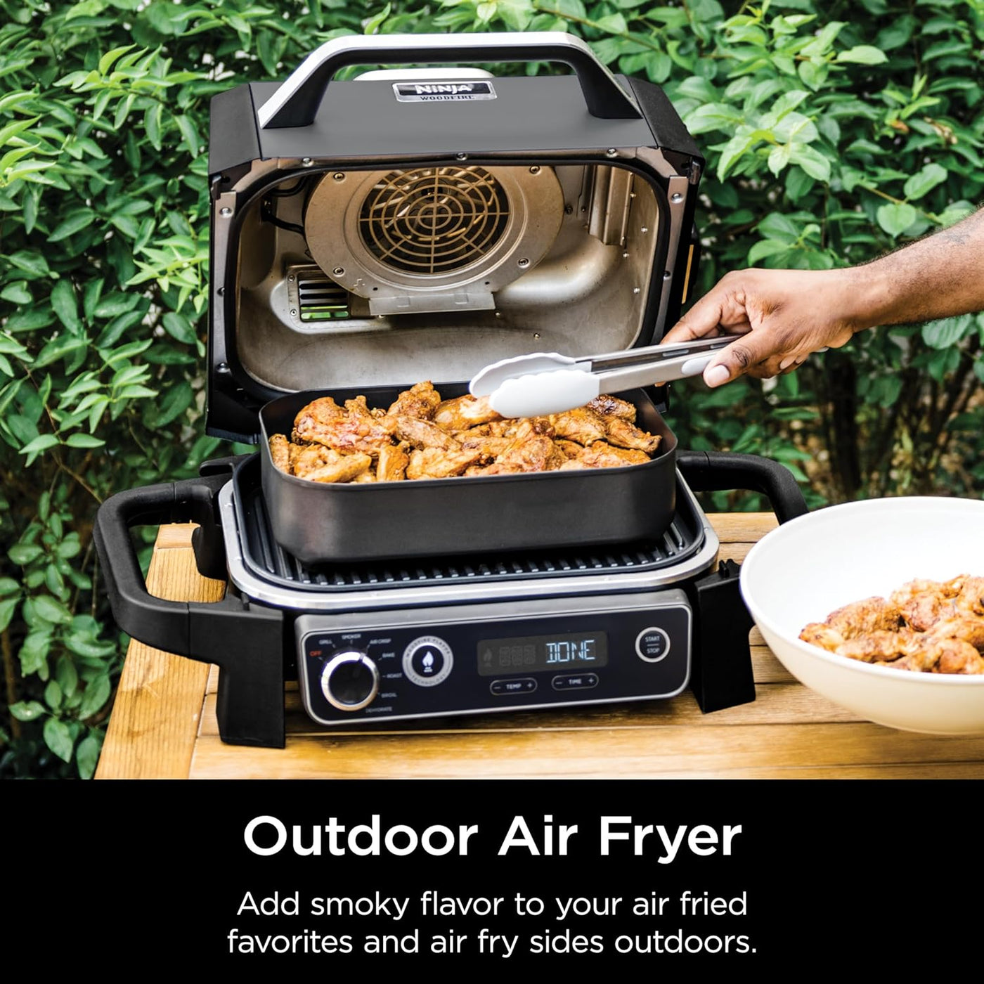 | Woodfire Series | 7-In-1 (Grill, BBQ, Roast, Air Fry, Dehydrate, Broil, Smoke) | Portable & Weather Resistant | Cook up to 6 Steaks & 30 Hot Dogs | Woodfire Pellets Included | OG701