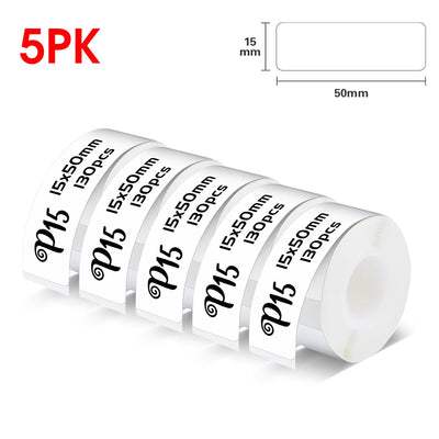 Portable Label Printer Mini Bluetooth Labeling Machine DIY Adhesive Label Stickers Thermal Printer or 5PK White Label Tapes