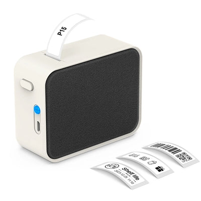 Portable Label Printer Mini Bluetooth Labeling Machine DIY Adhesive Label Stickers Thermal Printer or 5PK White Label Tapes