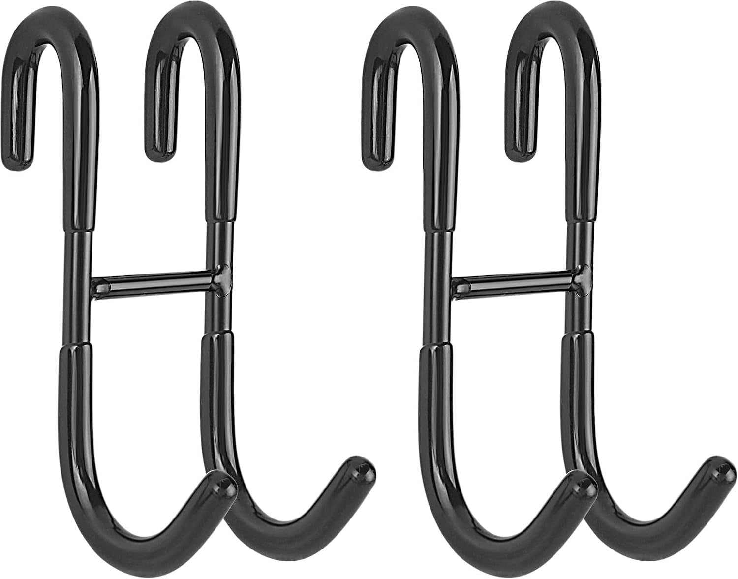 Shower Door Hooks (3-Pack), Towel Hooks for Bathroom Frameless Glass Door, Shower Squeegee Hooks, Silver