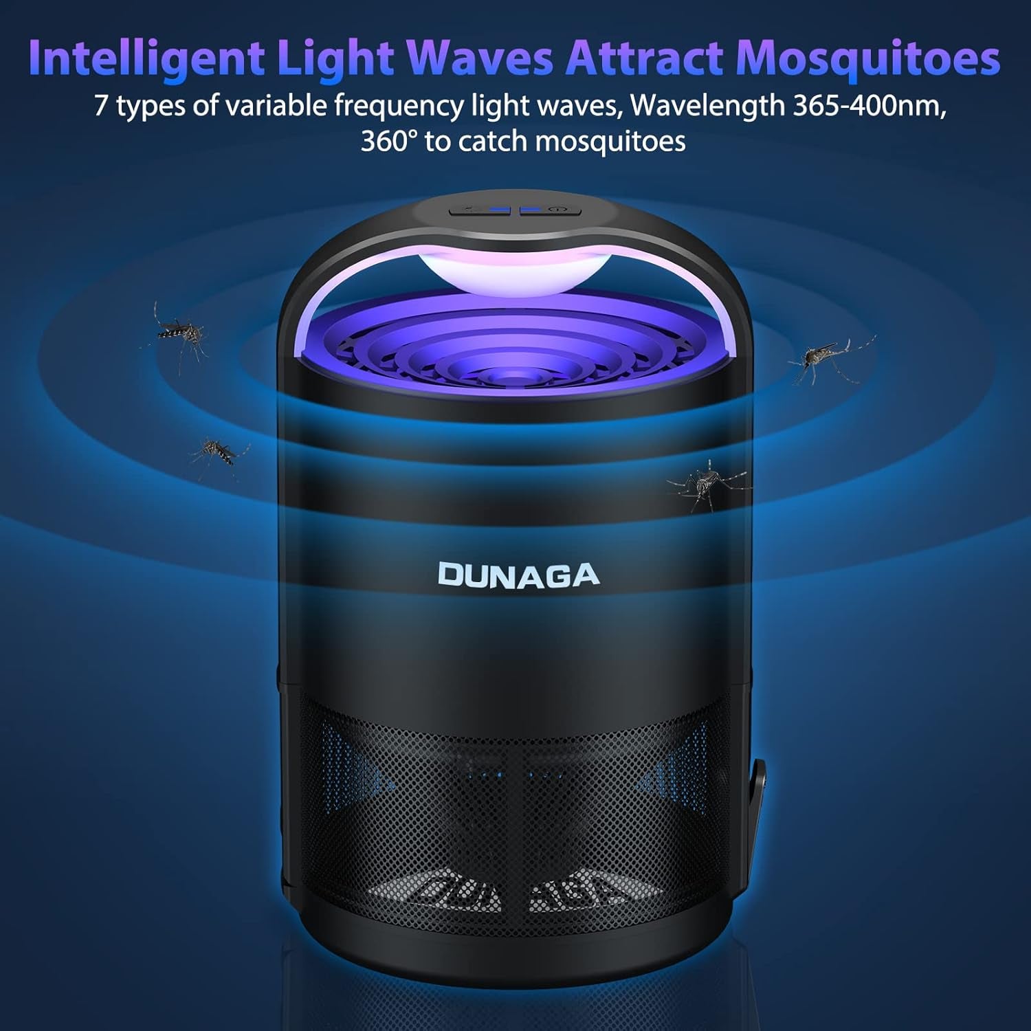 Fly Traps, Fruit Fly Trap Indoor, Gnat Traps, Bug Zapper Indoor,Mosquito Traps with 10 Sticky Glue Boards, Black