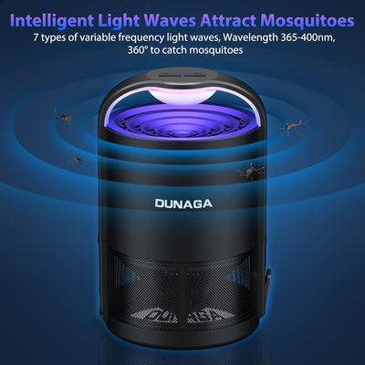 Fly Traps, Fruit Fly Trap Indoor, Gnat Traps, Bug Zapper Indoor,Mosquito Traps with 10 Sticky Glue Boards, Black