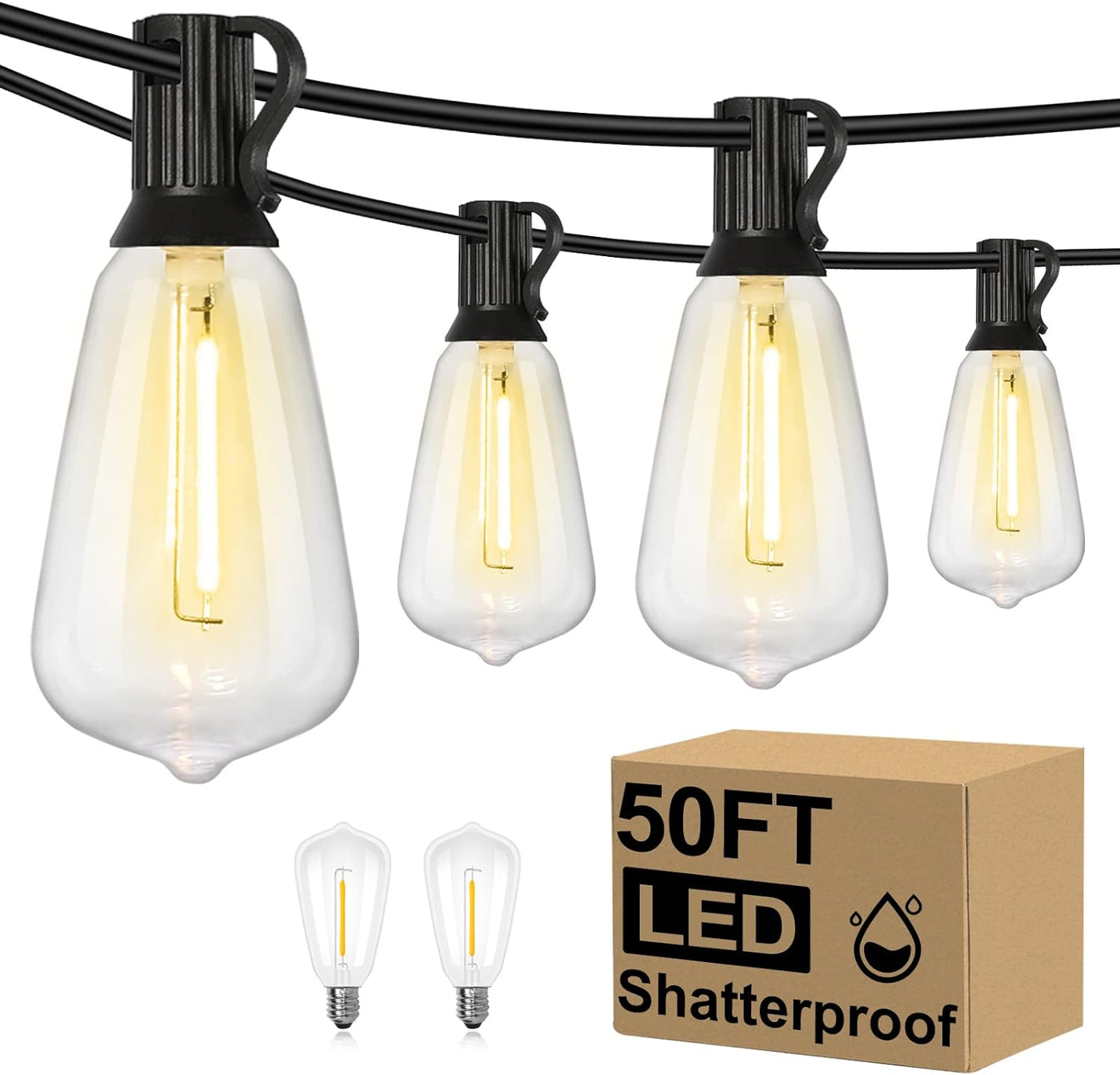 LED Outdoor String Lights 100FT 
