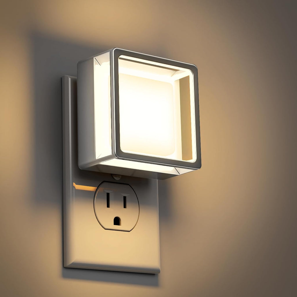 LED Night Light, Night Lights Plug into Wall [2 Pack] with Dusk-To-Dawn Sensor, Dimmable Nightlights, Adjustable Brightness for Bathroom, Hallway, Bedroom,Kids Room,Stairway,Soft White