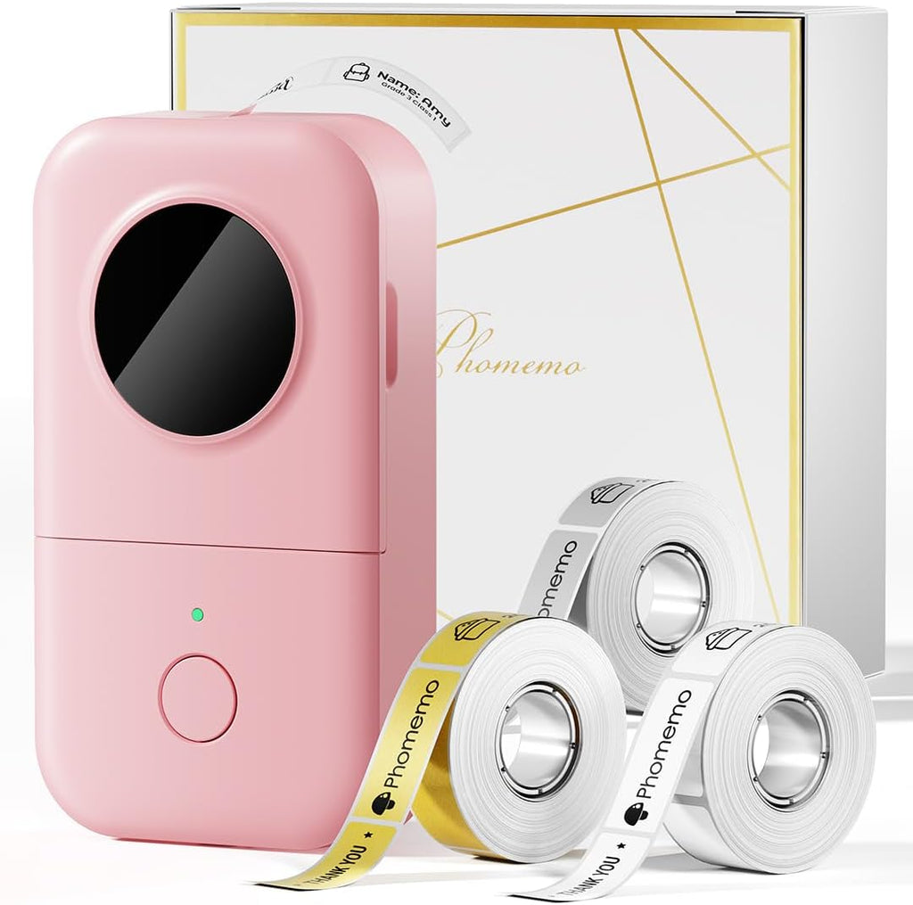 D30 Label Maker Machine, Portable Bluetooth Mini Label Printer, Smartphone Handheld Thermal Sticker Small Labeler Multiple Templates Font Icon Inkless Custom Label for Home Kids School Items