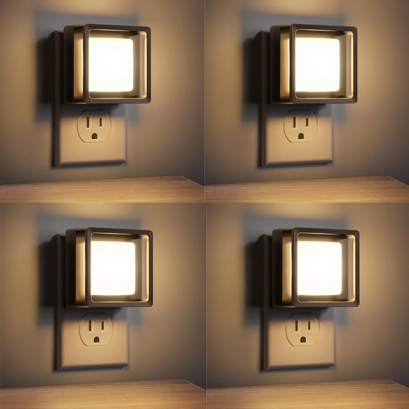 LED Night Light, Night Lights Plug into Wall [2 Pack] with Dusk-To-Dawn Sensor, Dimmable Nightlights, Adjustable Brightness for Bathroom, Hallway, Bedroom,Kids Room,Stairway,Soft White