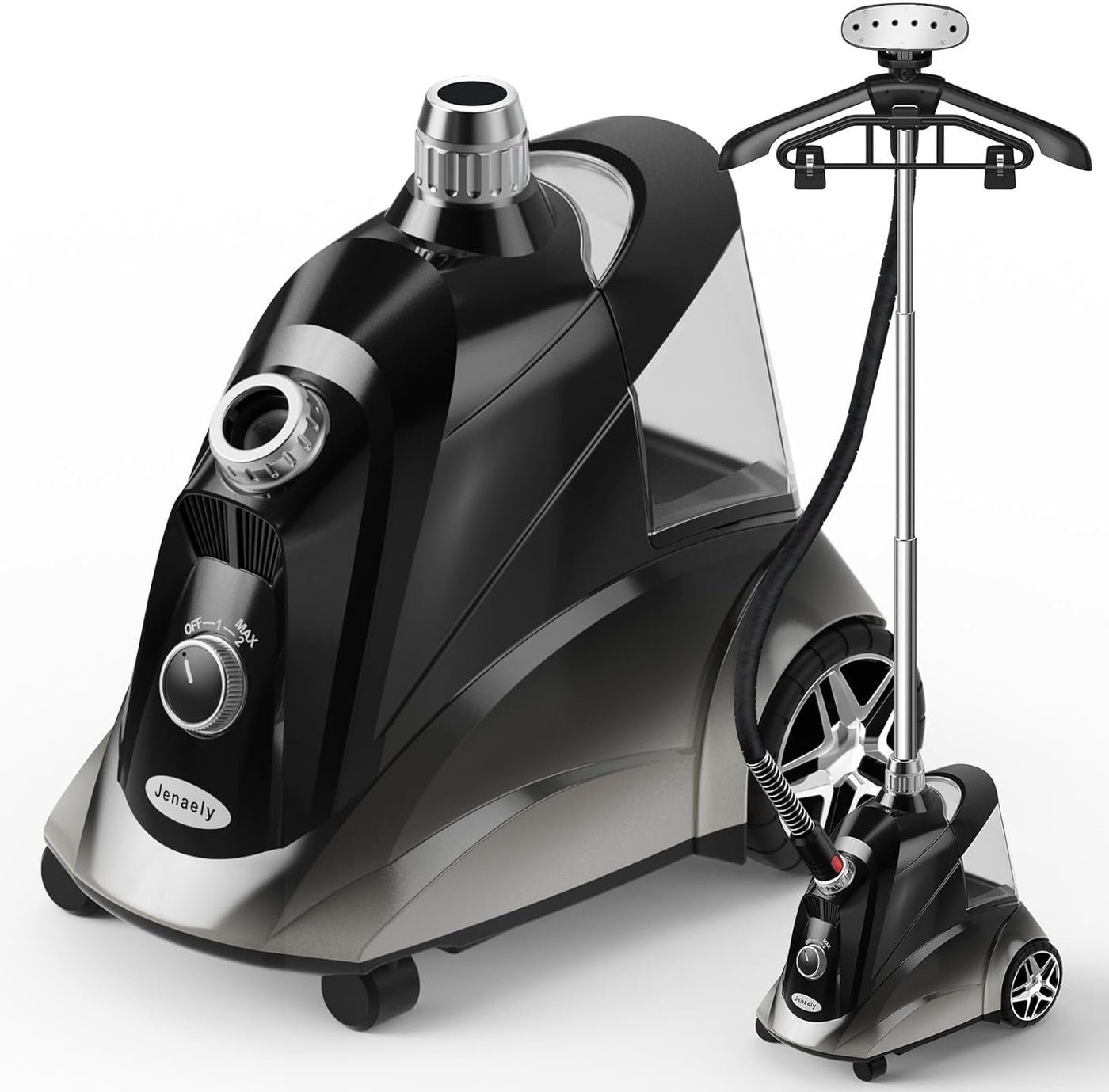 Steamer for Clothes,  1500W Standing Garment Steamers, 35S Fast Heat-Up, 80 Mins of Continuous Powerful Steam with 2.8L Water Tank, Pants Clip & Children'S Clothing Hanger