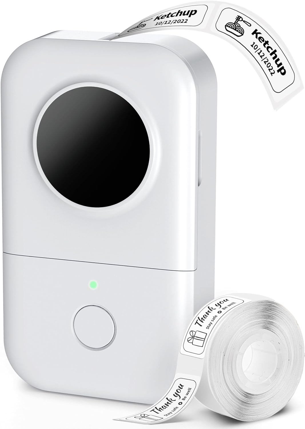 D30 Label Maker Machine, Portable Bluetooth Mini Label Printer, Smartphone Handheld Thermal Sticker Small Labeler Multiple Templates Font Icon Inkless Custom Label for Home Kids School Items