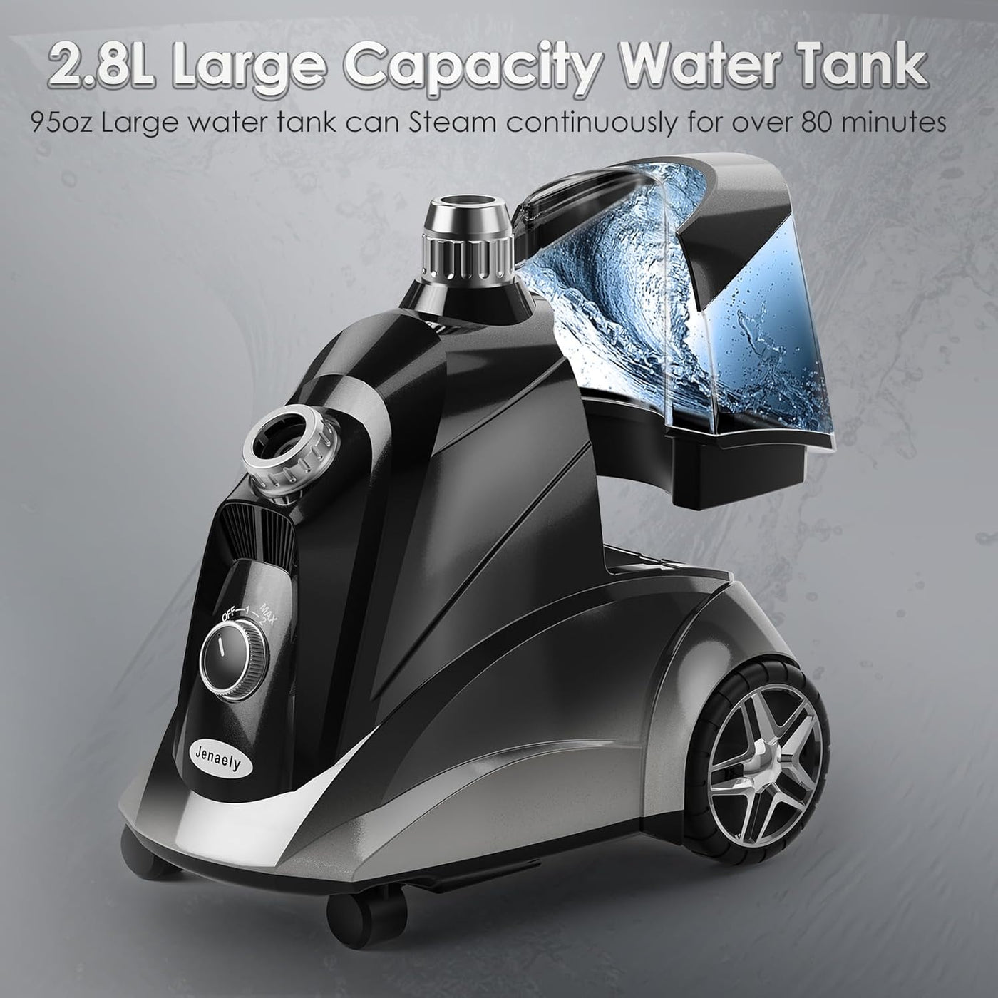 Steamer for Clothes,  1500W Standing Garment Steamers, 35S Fast Heat-Up, 80 Mins of Continuous Powerful Steam with 2.8L Water Tank, Pants Clip & Children'S Clothing Hanger