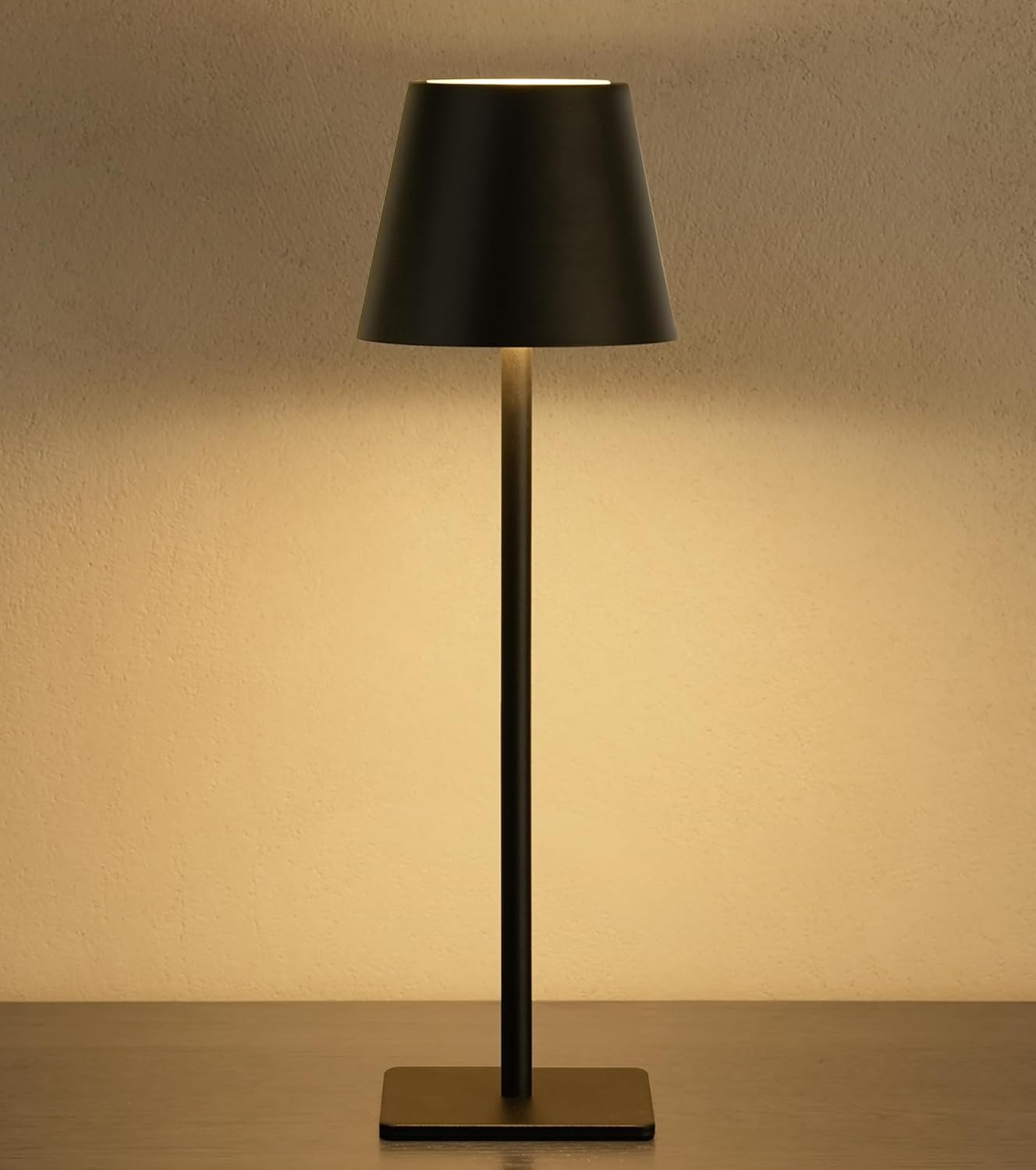 3 Pack Cordless Table Lamp, Battery Operated Lamp - Portable Waterproof Rechargeable Table Lamp W/ 3 Color Temps & Stepless Dimming for Dinner, Desk, Cafe, Outdoor (Brushed Gold)