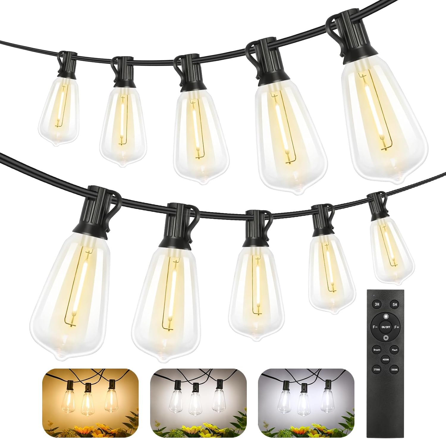LED Outdoor String Lights 100FT 