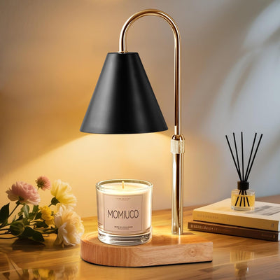 Candle Warmer Lamp with Timer Dimmer, Wax Melt Warmer for Jar Candles, House Warming Gifts New Home Decor, Gifts for Women Mom, Adjustable Height with 2 Bulbs