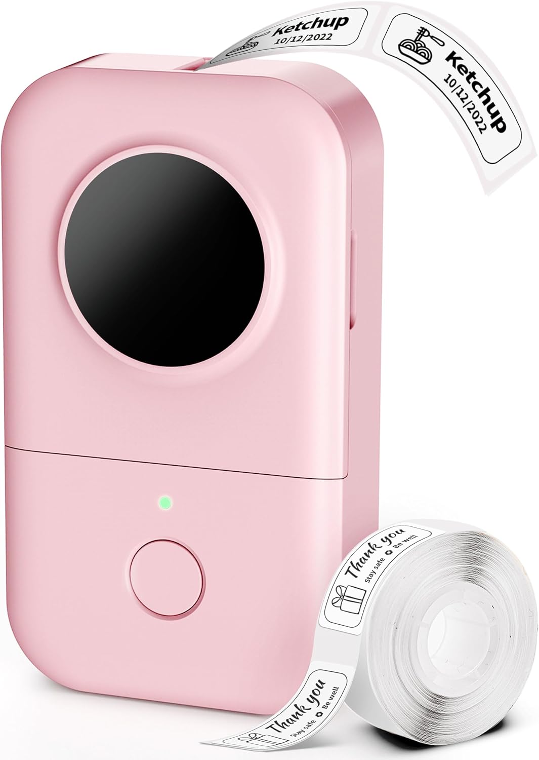 D30 Label Maker Machine, Portable Bluetooth Mini Label Printer, Smartphone Handheld Thermal Sticker Small Labeler Multiple Templates Font Icon Inkless Custom Label for Home Kids School Items