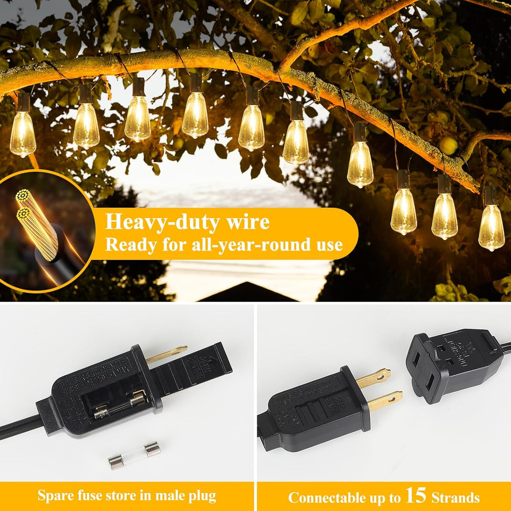 LED Outdoor String Lights 100FT 