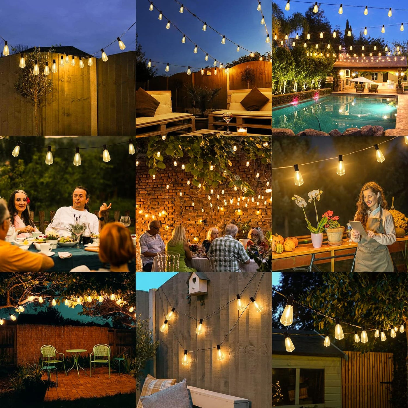 LED Outdoor String Lights 100FT 