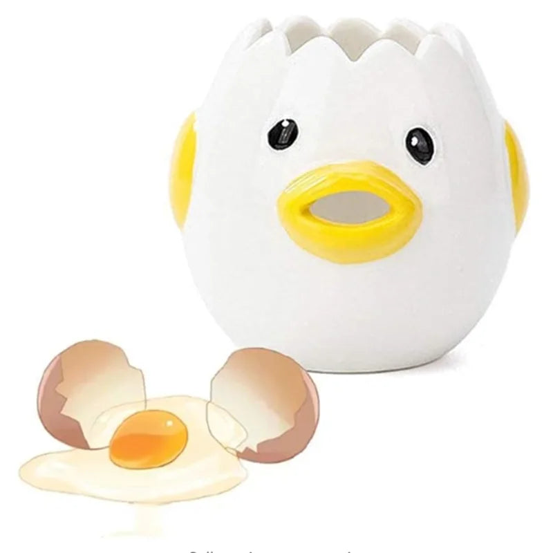 1Pc Cute Little Chicken Ceramic Egg Separator Creative Egg Separator Egg Yolk Egg White Separator Filter Baking Tool for Bakery