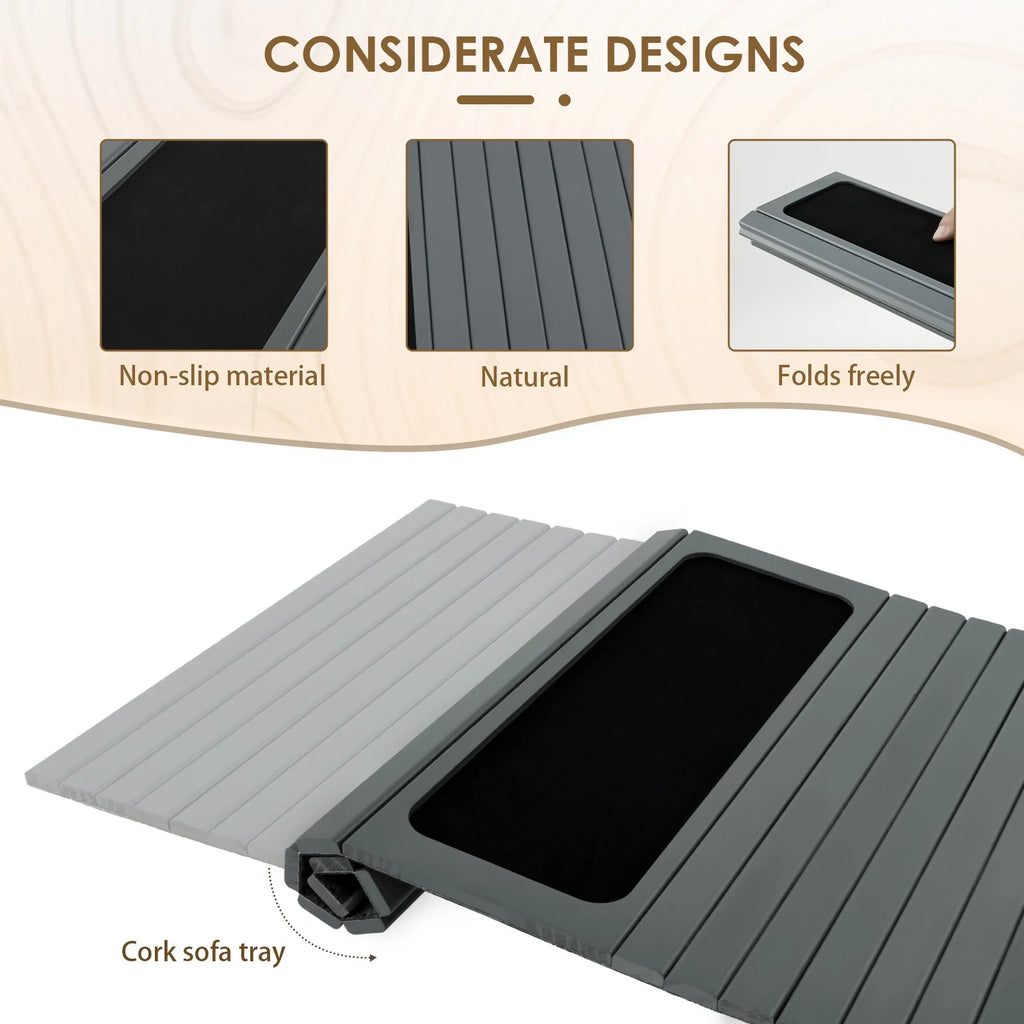 Wood Sofa Arm Tray Sofa Tray in Folding Design Sturdy and Robust Sofa Tray Convenient Sofa Tray for Storage Sofa Tray Home