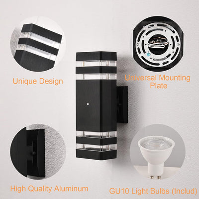 4 Pack Dusk to Dawn Outdoor Wall Lights, 3000K Warm White Exterior Lighting Fixtures, up and down Porch Lights Outdoor, Waterproof outside Lights for House Porch Garage