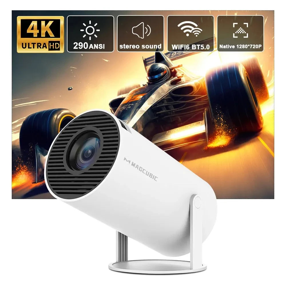 Magcubic HY300 Pro 4K Smart Mini Projector – WiFi6 + Bluetooth