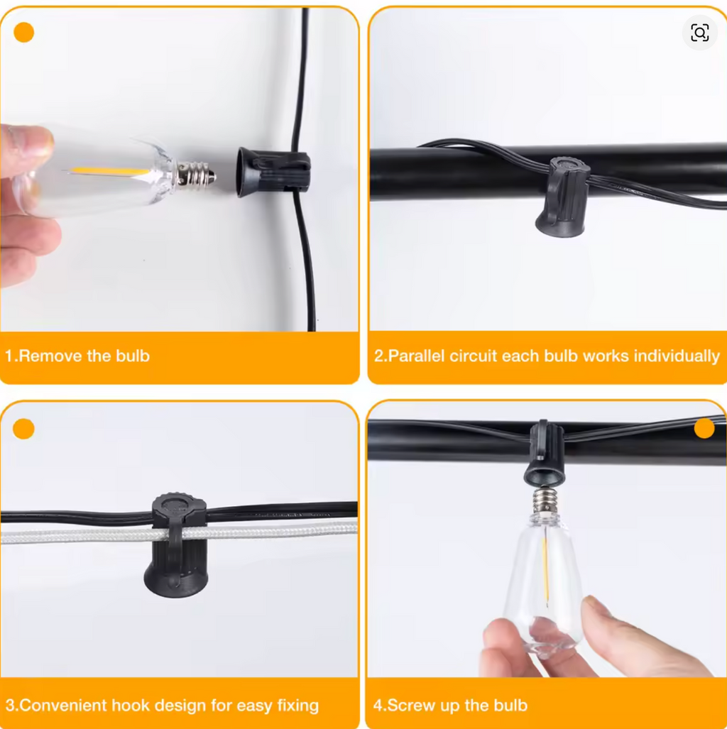 Outdoor String Lights - 30 ft. LED Shatterproof Design