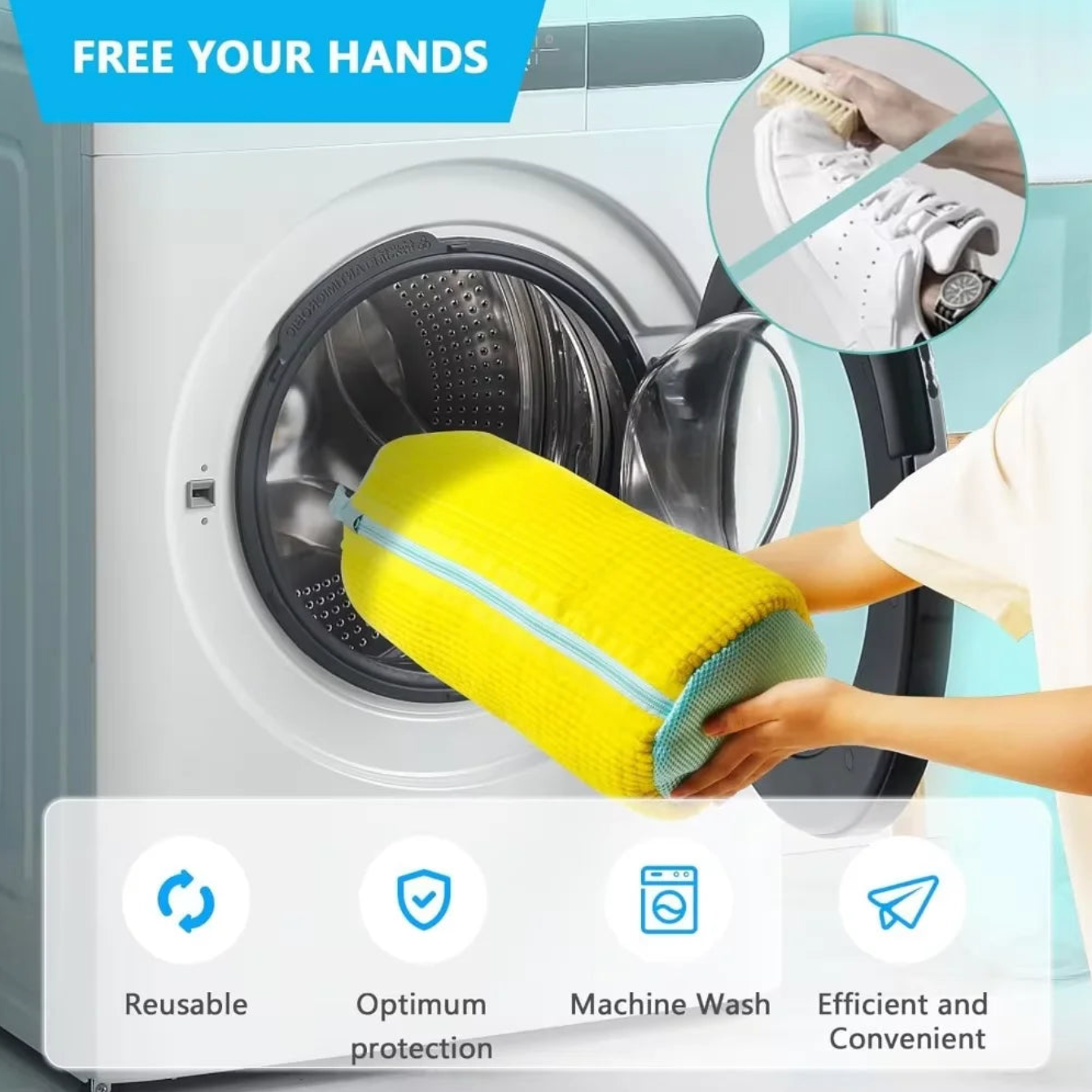 Wash Bag - Durable and Easy to Use Laundry Shoe Wash Bag