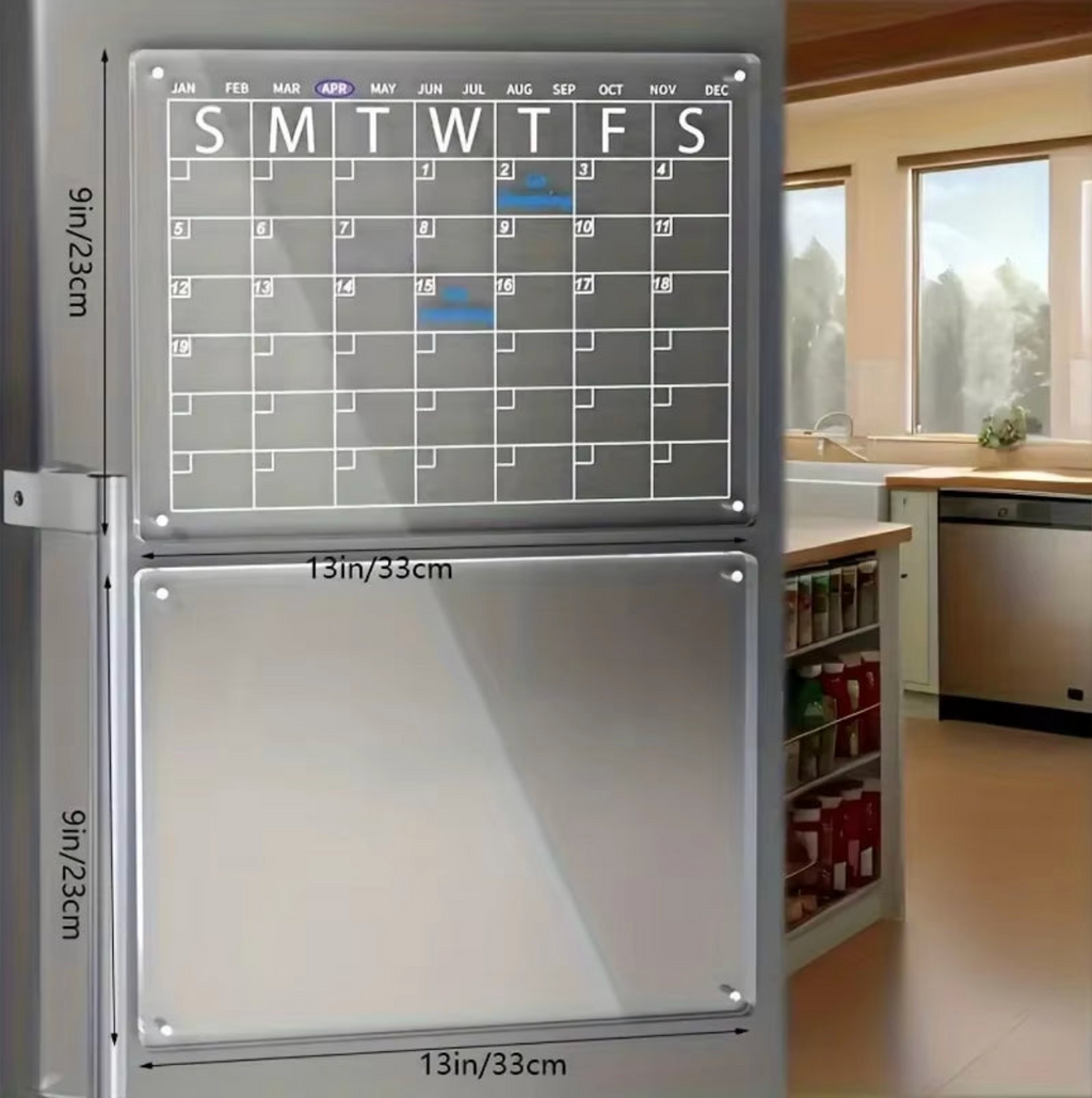 Fridge Calendar - Colorful & Easy to Clean