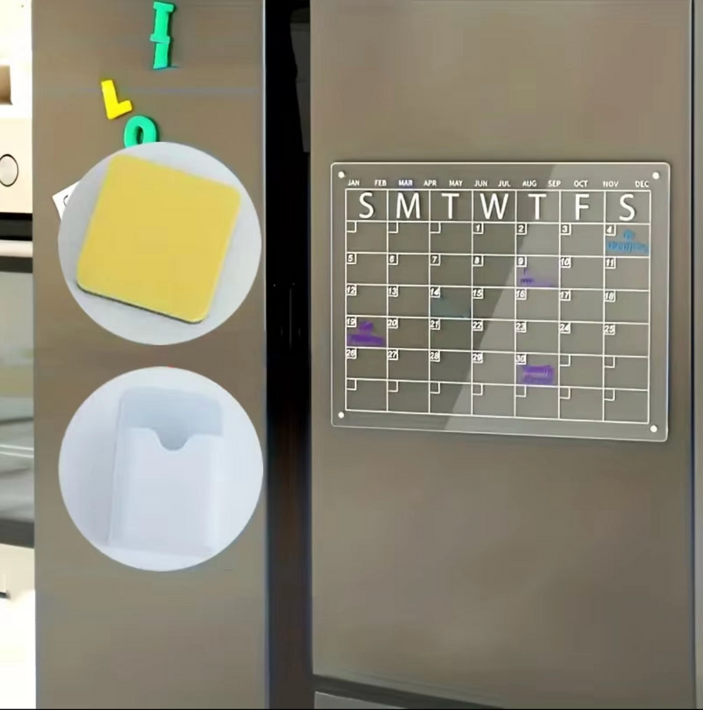 Fridge Calendar - Colorful & Easy to Clean
