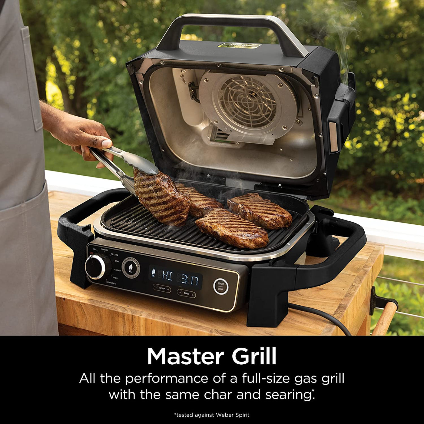 | Woodfire Series | 7-In-1 (Grill, BBQ, Roast, Air Fry, Dehydrate, Broil, Smoke) | Portable & Weather Resistant | Cook up to 6 Steaks & 30 Hot Dogs | Woodfire Pellets Included | OG701