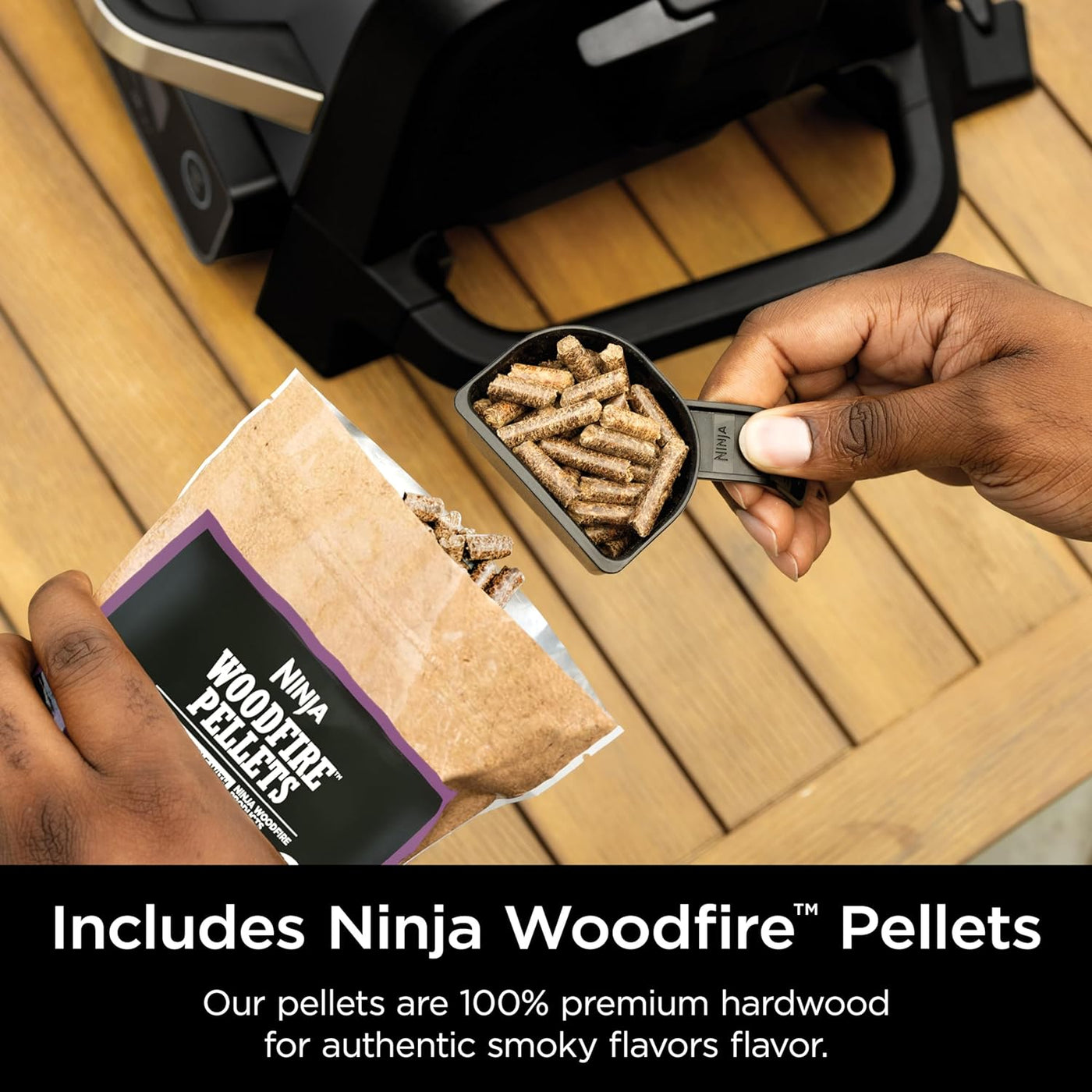 | Woodfire Series | 7-In-1 (Grill, BBQ, Roast, Air Fry, Dehydrate, Broil, Smoke) | Portable & Weather Resistant | Cook up to 6 Steaks & 30 Hot Dogs | Woodfire Pellets Included | OG701
