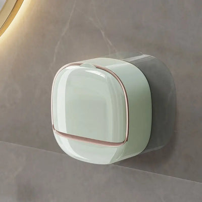 Soap Dish with Drainage Box Punch-Free Soap Holder Bathroom Drain Soap Box Flip Drain Soap Storage Case Bathroom Accessories