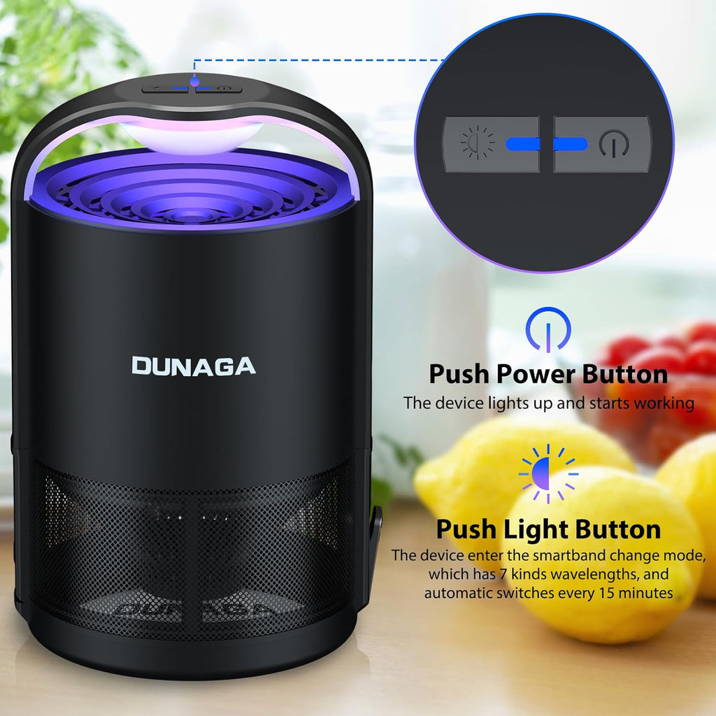 Fly Traps, Fruit Fly Trap Indoor, Gnat Traps, Bug Zapper Indoor,Mosquito Traps with 10 Sticky Glue Boards, Black