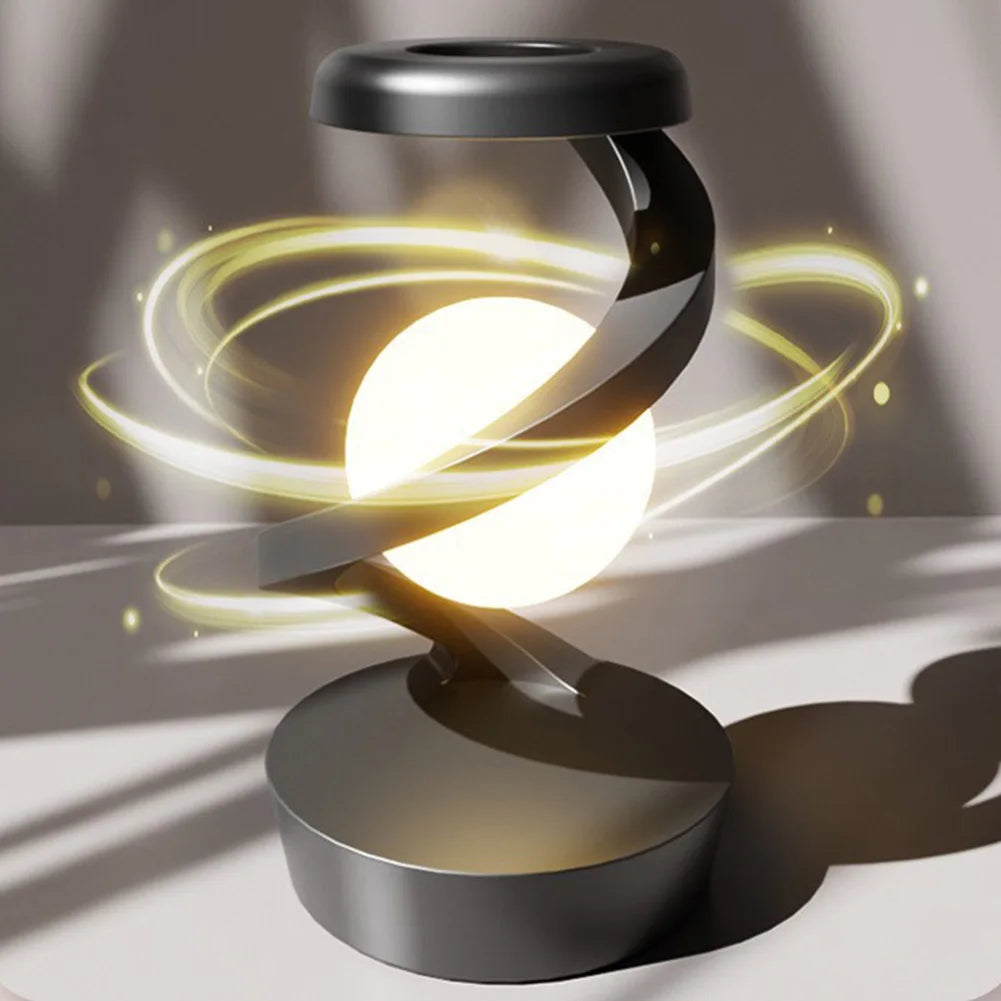 3D Levitating Ball Lamp RGB Floating LED Night Light with Wireless Phone Charger Floating and Spinning in Air with LED Moon Lamp