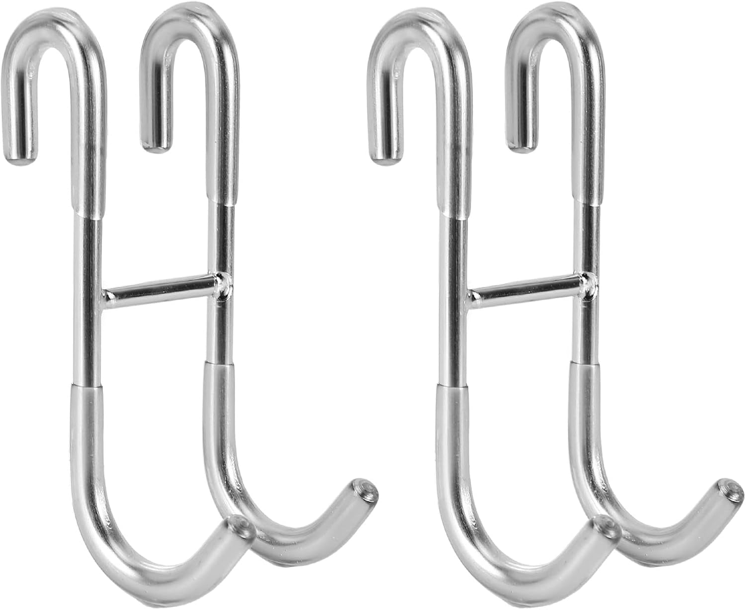 Shower Door Hooks (3-Pack), Towel Hooks for Bathroom Frameless Glass Door, Shower Squeegee Hooks, Silver