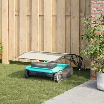 Durable and Weatherproof Robot Mower Garage for Garden Lawn, Easy Assembly, Black, 31.5"X39.8"X18.1"