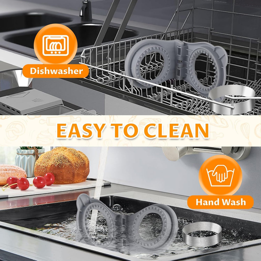 Uncrustable Sandwich Maker,Sandwiches Pocket Circle Shape 3.7Inch Sandwich Cutter and Sealer,Sandwich Cutter for Kids Breakfast and Lunchboxes (Grey)