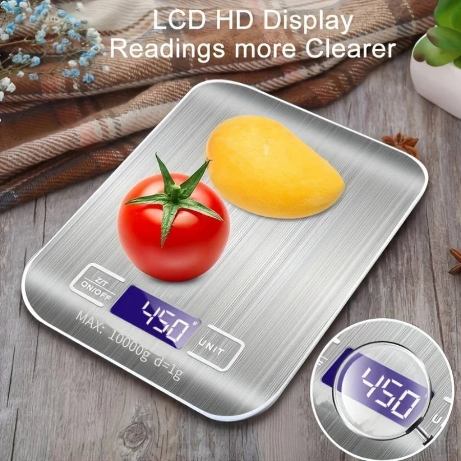 10Kg 1G Portable Kitchen Scale Electric Digital Food Coffee Scale LCD Display Measuring Scale Household Weight Measuring Tools
