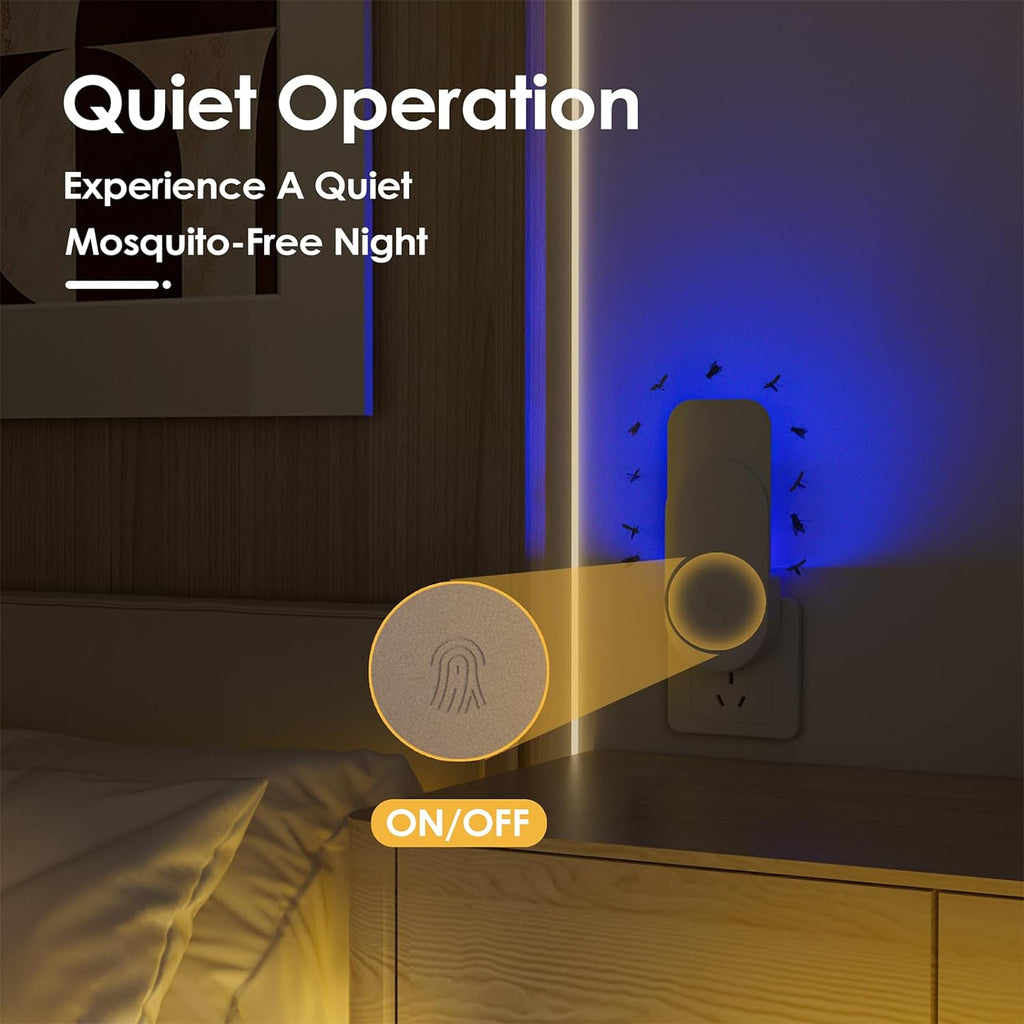 Flying Insect Trap, 2 in 1 Indoor Plug-In Fruit Fly Trap, 1 Trap White and 6 Glue Cards, Fruit Fly Traps for Gnat, Moth, Mosquito, Suitable for Every Part of the Home