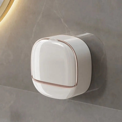 Soap Dish with Drainage Box Punch-Free Soap Holder Bathroom Drain Soap Box Flip Drain Soap Storage Case Bathroom Accessories