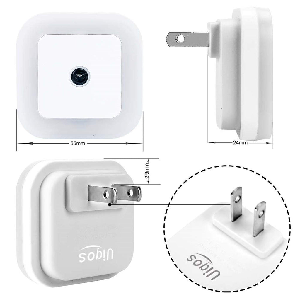 LED Night Light Lamp with Smart Sensor Dusk to Dawn Sensor, Daylight White, 0.5W Plug-In, 6-Pack