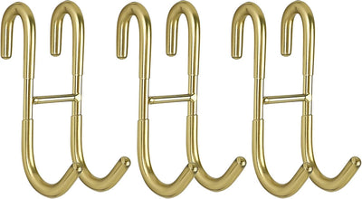 Shower Door Hooks (3-Pack), Towel Hooks for Bathroom Frameless Glass Door, Shower Squeegee Hooks, Silver